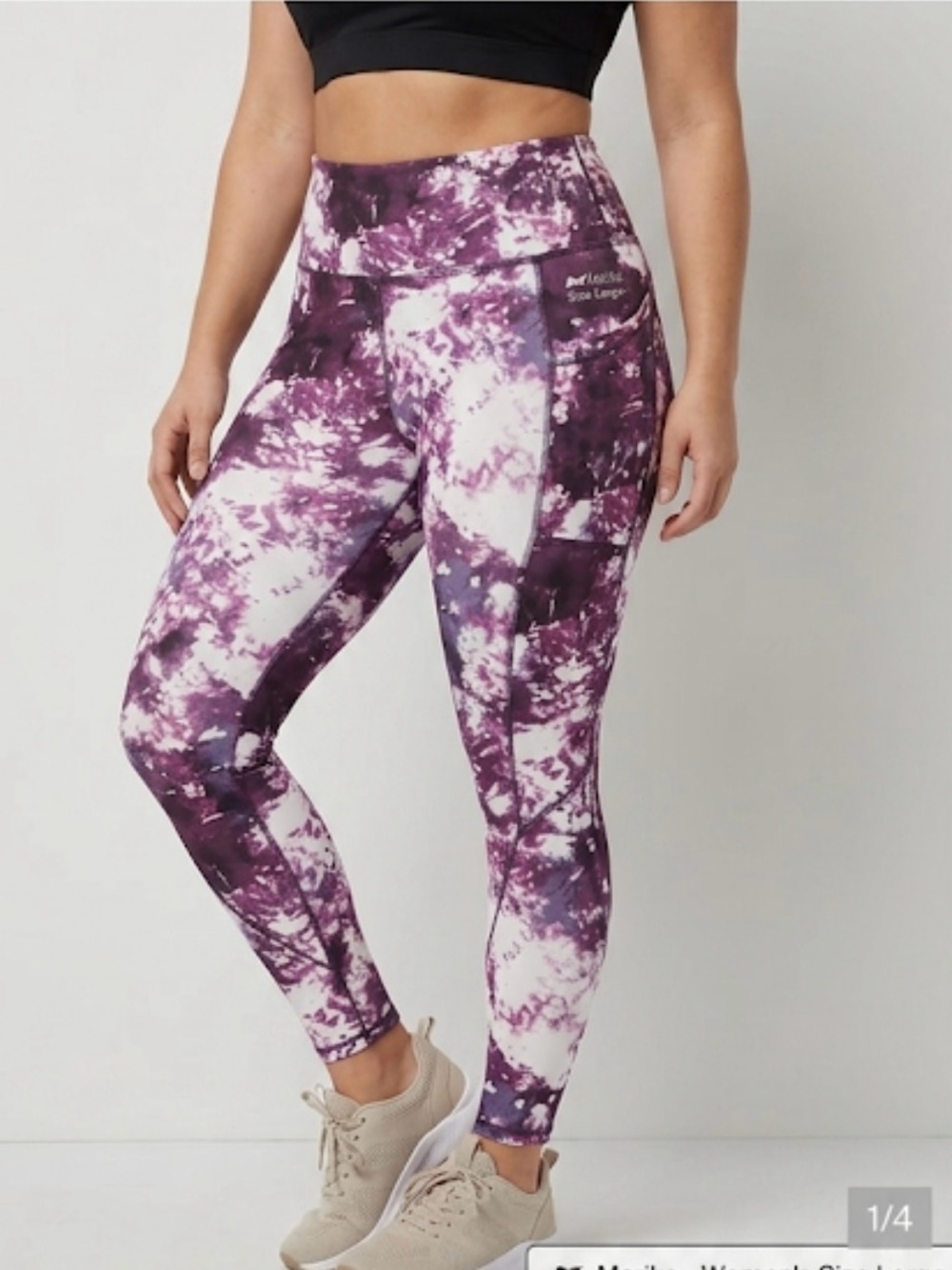 Marika Purple and White Tie-Dye Leggins 104